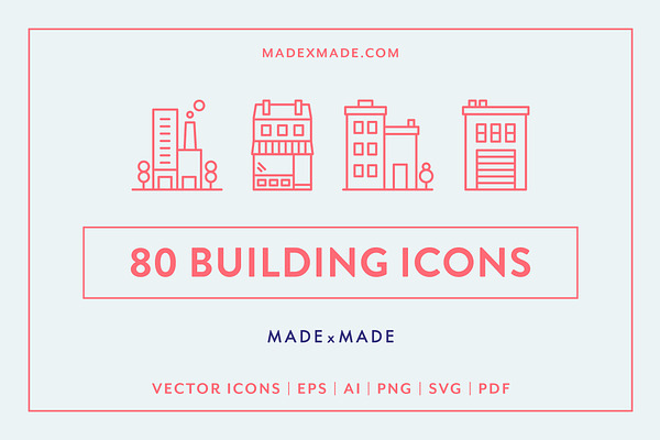 Line Icons – Buildings
