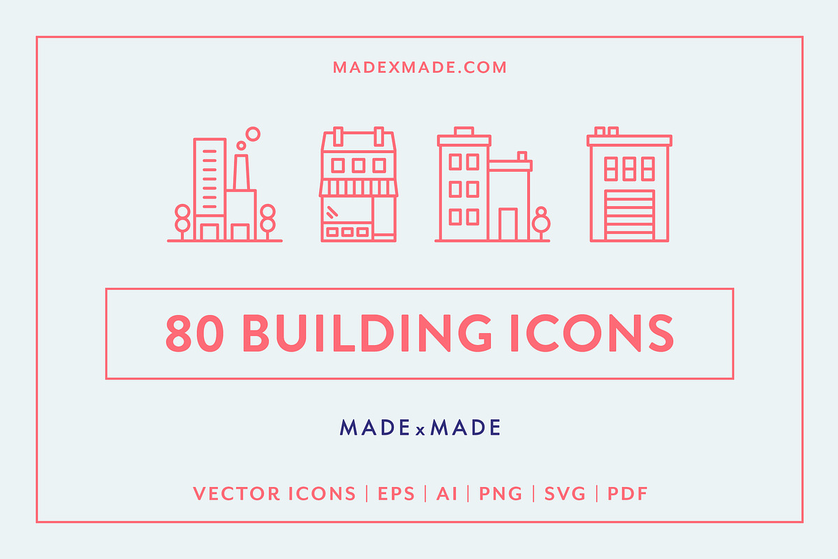 Line Icons – Buildings in House Icons - product preview 8