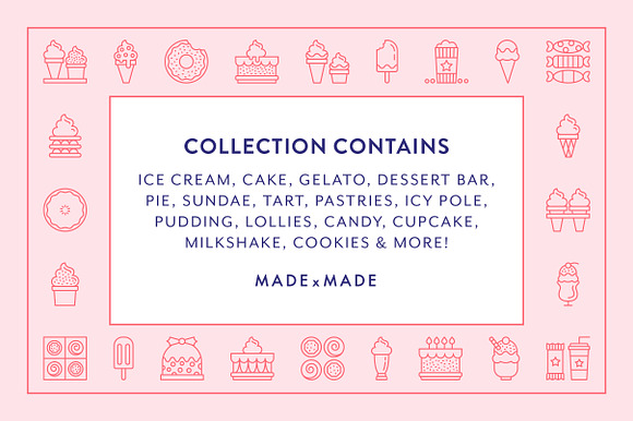 Line Icons – Dessert in Icons - product preview 1