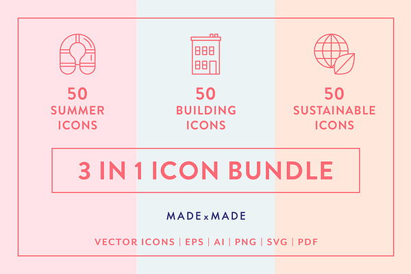 Line Icons – 3x Collections Bundle