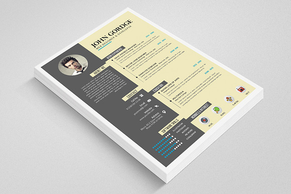 CV Resume Word Template in Letter Templates - product preview 1