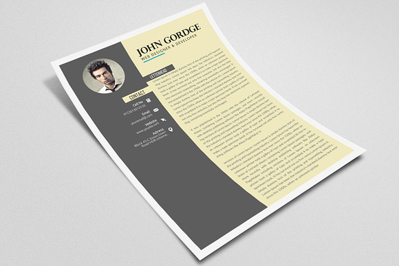 CV Resume Word Template in Letter Templates - product preview 2