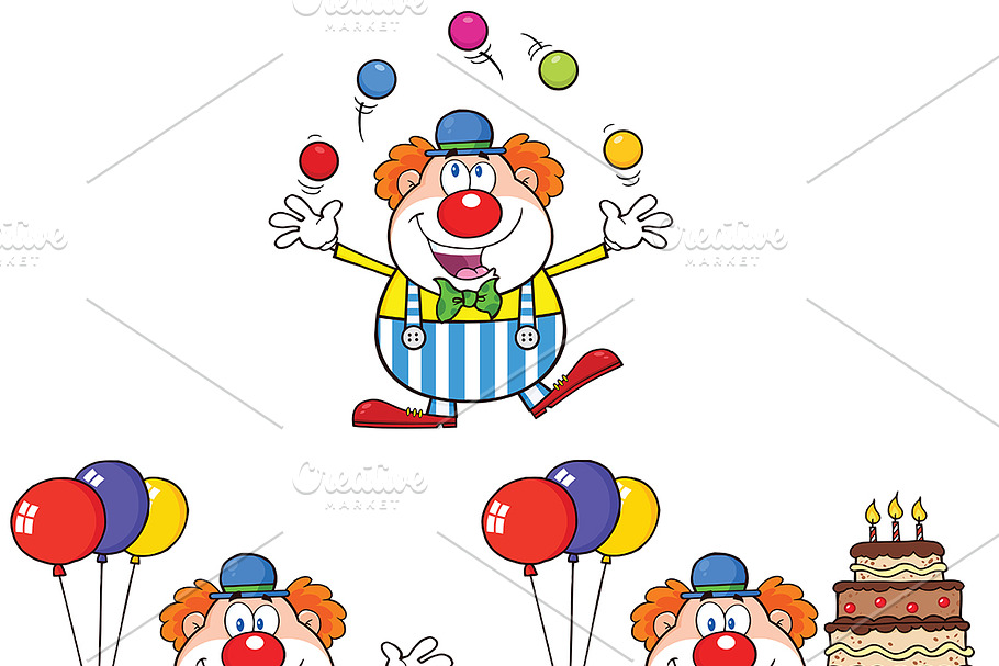 Funny Clown Collection - 1 in Illustrations - product preview 8