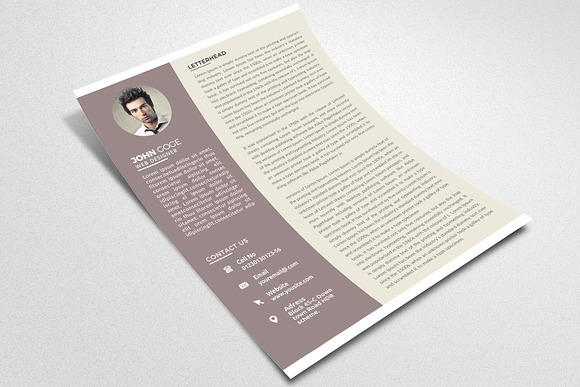 Job CV Resume Template in Letter Templates - product preview 2