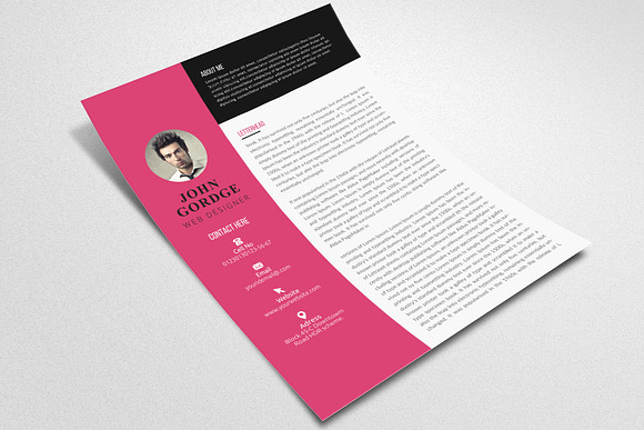 CV Resume Template Word in Letter Templates - product preview 2