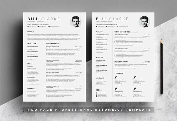 Word Resume & Cover Letter in Resume Templates - product preview 1