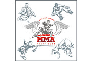 MMA Labels - Vector Mixed Martial