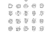 Coffee types  Line Icons
