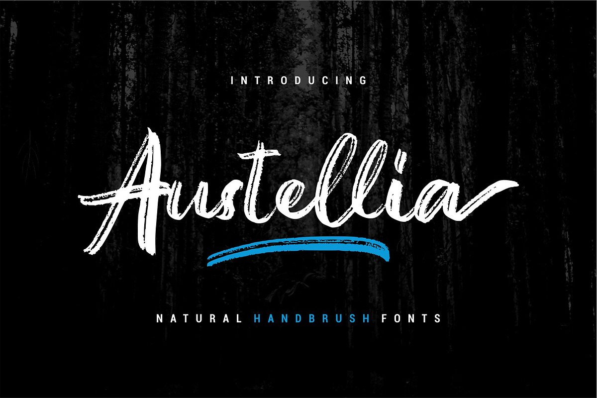 Austellia - Handbrush Font in Script Fonts - product preview 8