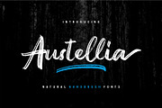 Austellia - Handbrush Font