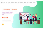 Corporate party, Vector Poster