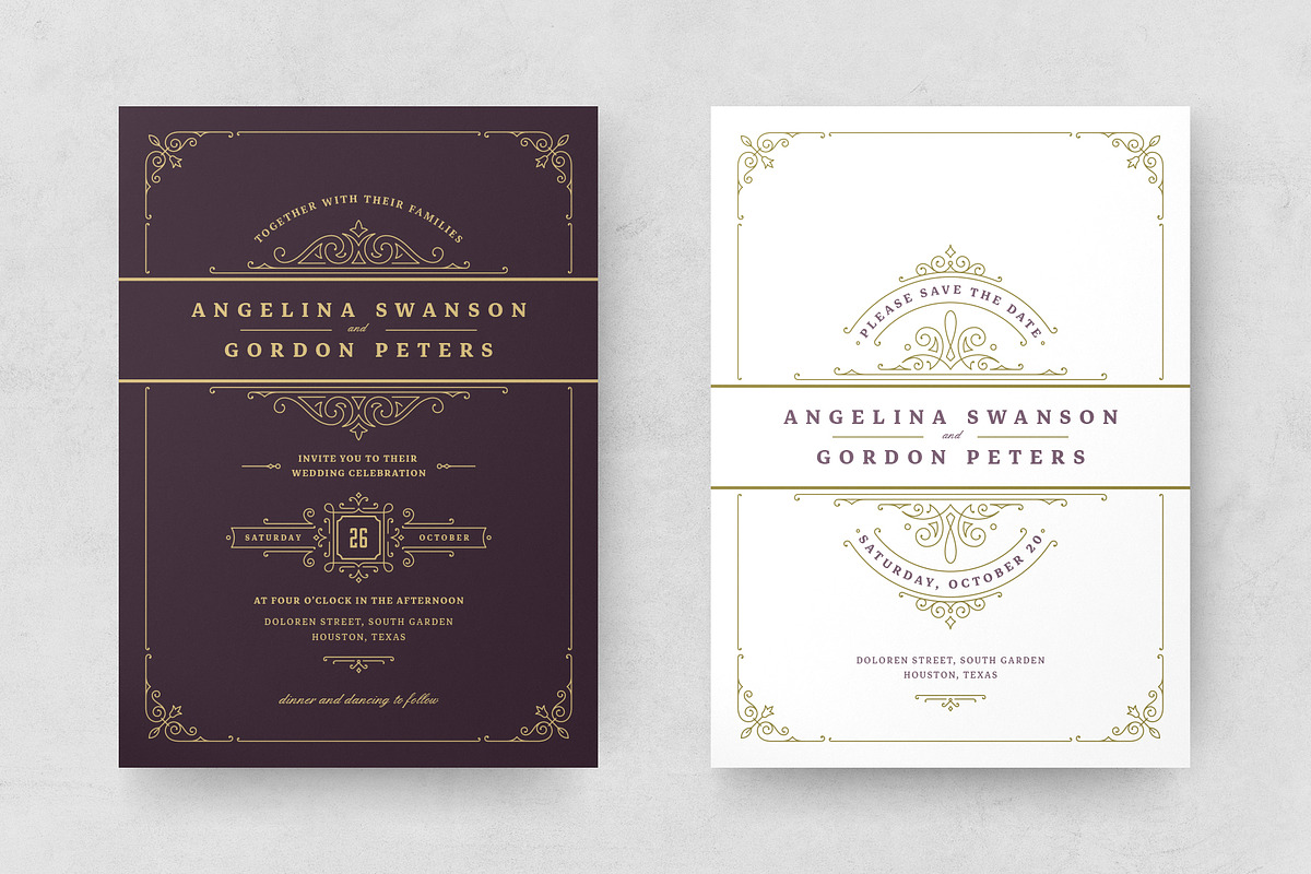 Wedding Invitations Cards Templates in Wedding Templates - product preview 8