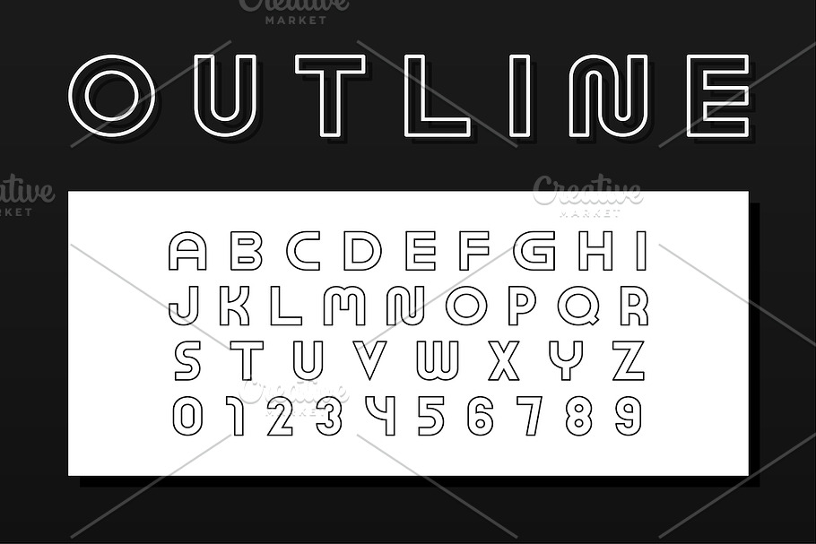English outline vector alphabet in Symbol Fonts - product preview 8