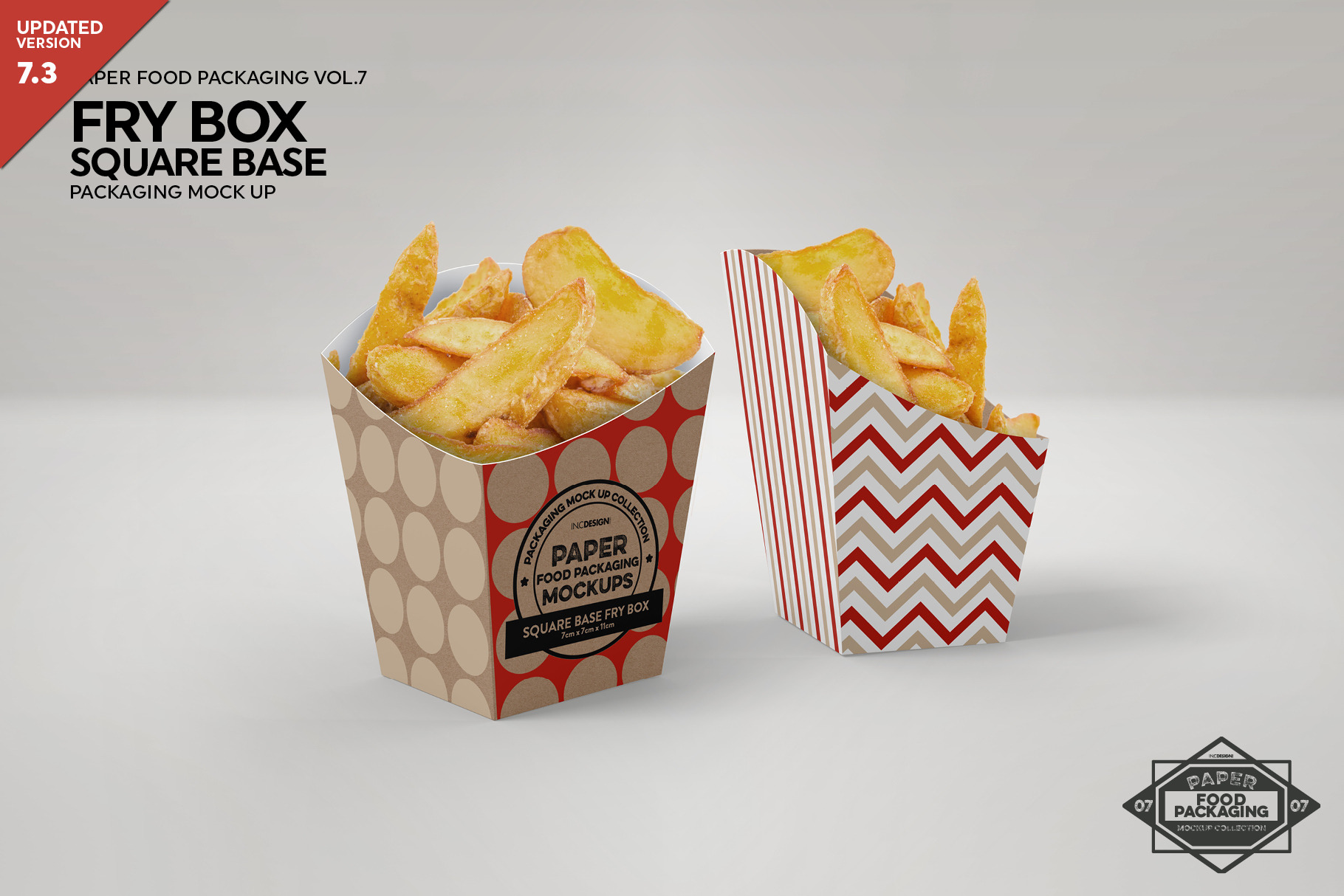Download Fry Box Square Base Packaging Mockup Creative Daddy