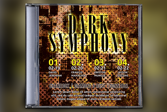 Dark Symphony CD Album Artwork in Templates - product preview 3