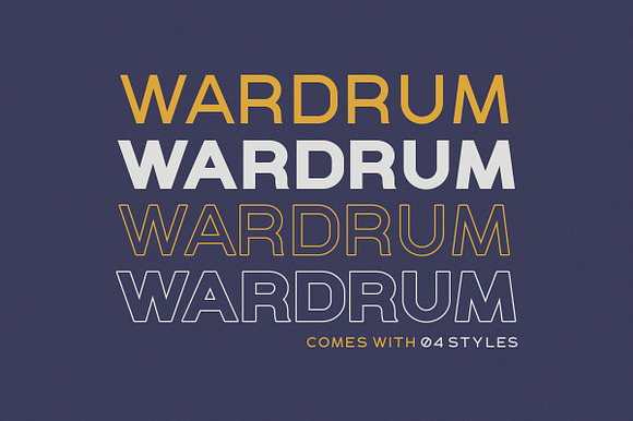 WARDRUM - Expanded Sans in Sans-Serif Fonts - product preview 1