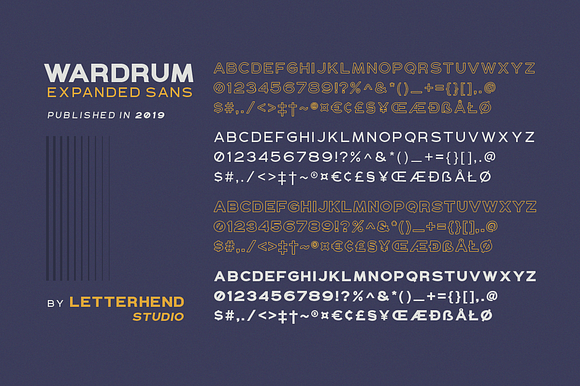 WARDRUM - Expanded Sans in Sans-Serif Fonts - product preview 8