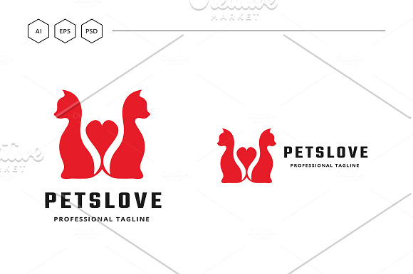 Pets Love Logo in Logo Templates - product preview 3