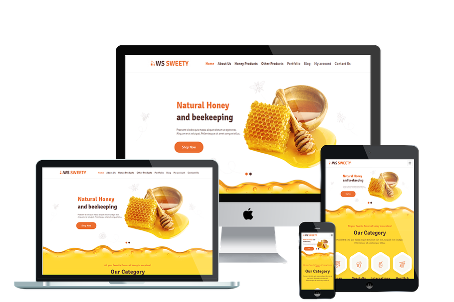 WS Sweety Honey WordPress theme