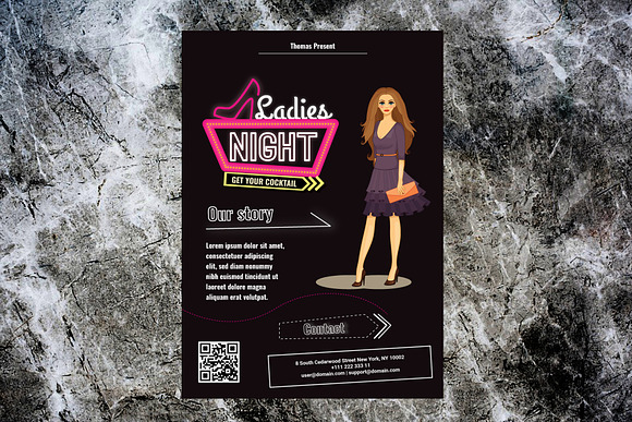 Ladies Night Party Flyer in Invitation Templates - product preview 1