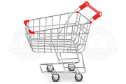 Shopping supermarket cart Vector