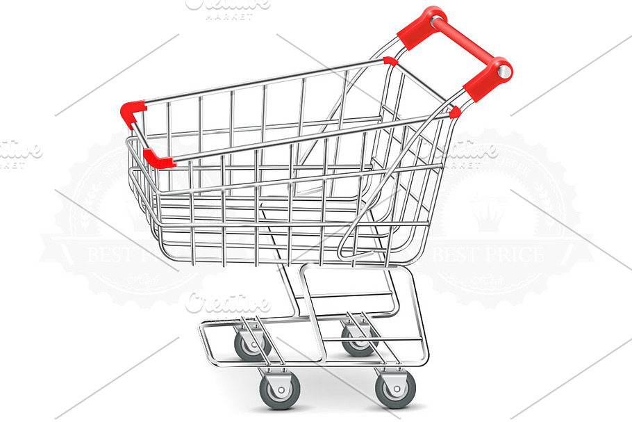 Shopping supermarket cart Vector in Objects - product preview 8