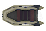 Inflatable boat top view vector