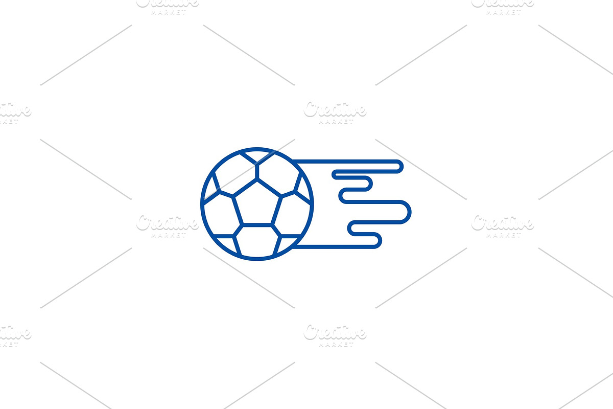 Soccer ball line icon concept in Objects - product preview 8