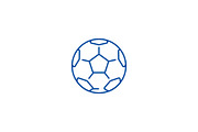 Soccer ball,football line icon
