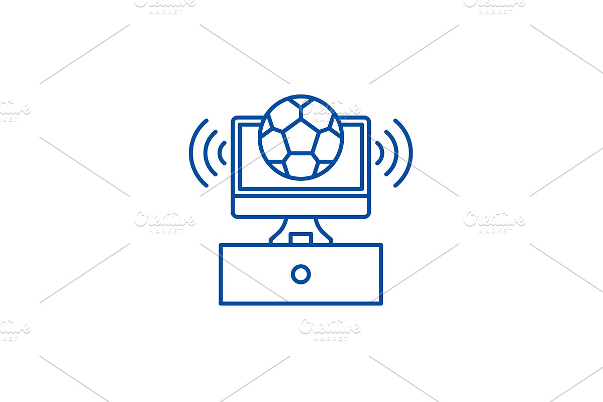 Sports broadcast line icon concept in Objects - product preview 8