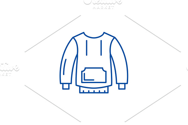Sportswear line icon concept