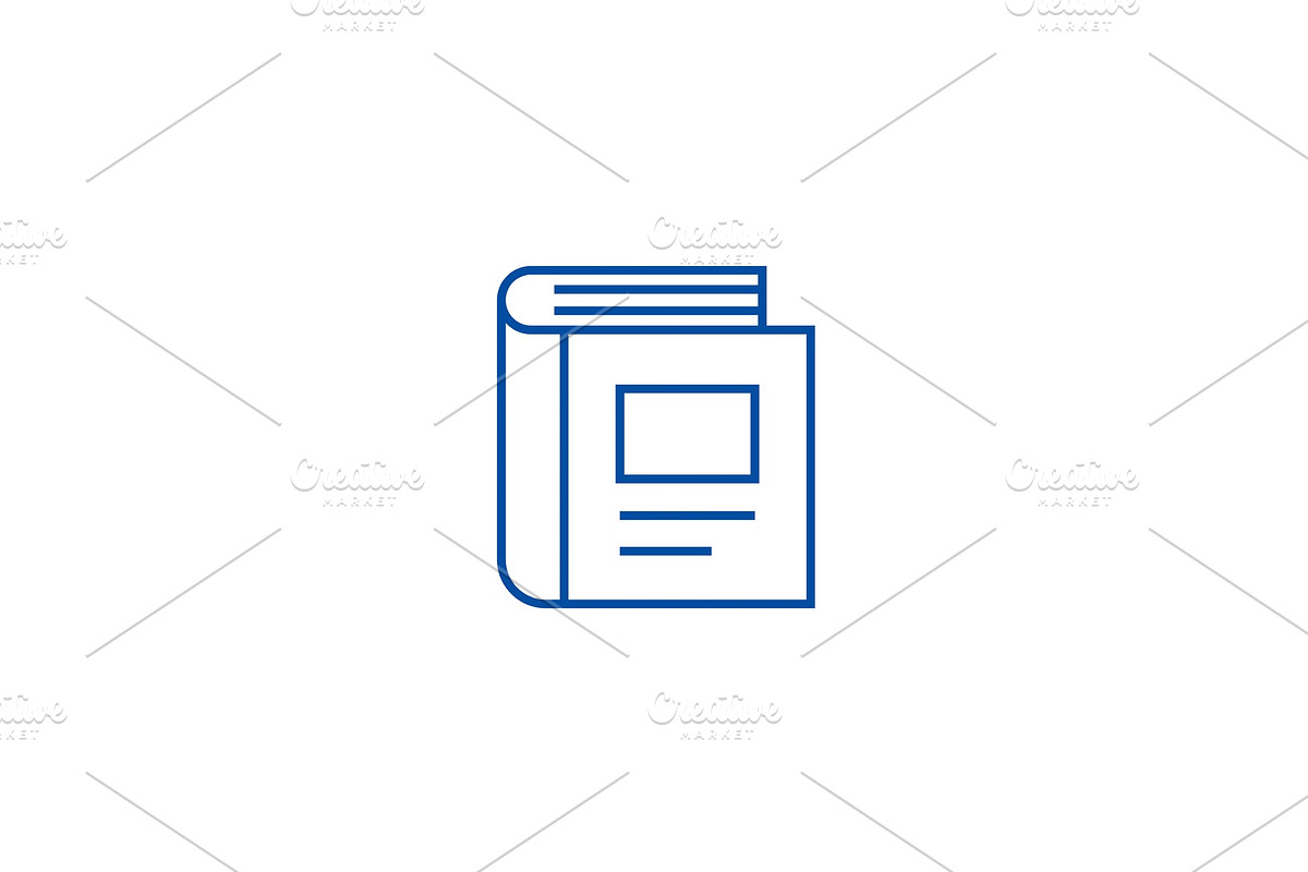 Standing book line icon concept in Objects - product preview 8