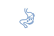 Stomach line icon concept. Stomach