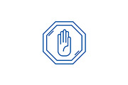 Stop line icon concept. Stop flat