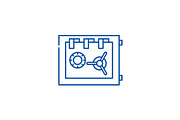 Storage in the safe line icon