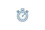 Stopwatch,timer line icon concept