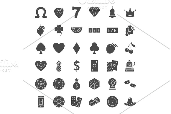 Casino Line Art Icons in Icons - product preview 2