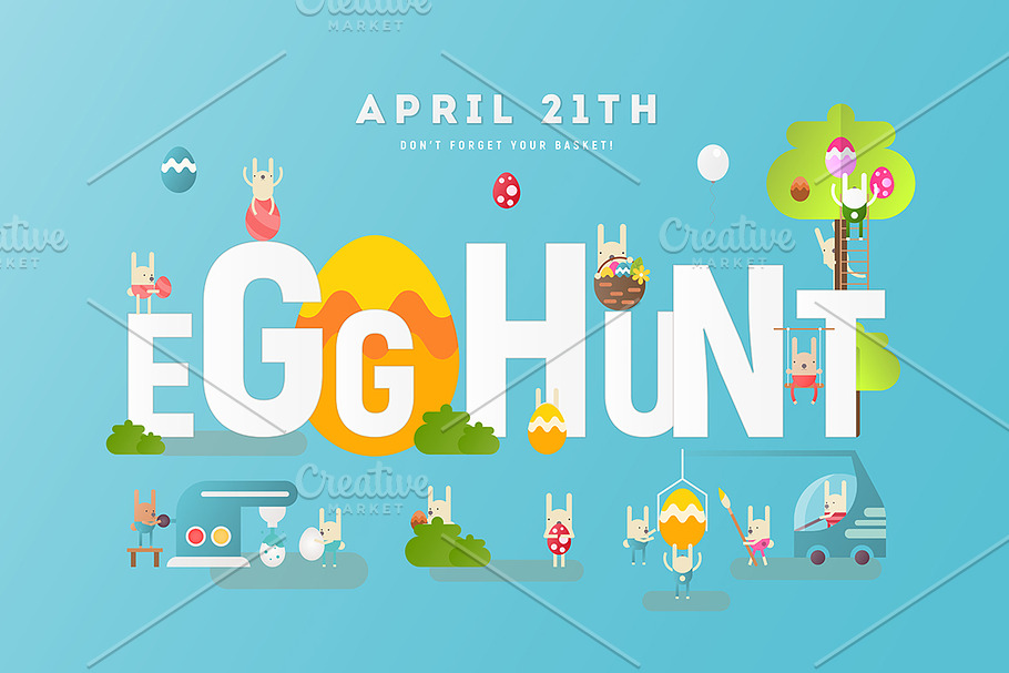 Egg Hunt Banner in Card Templates - product preview 8