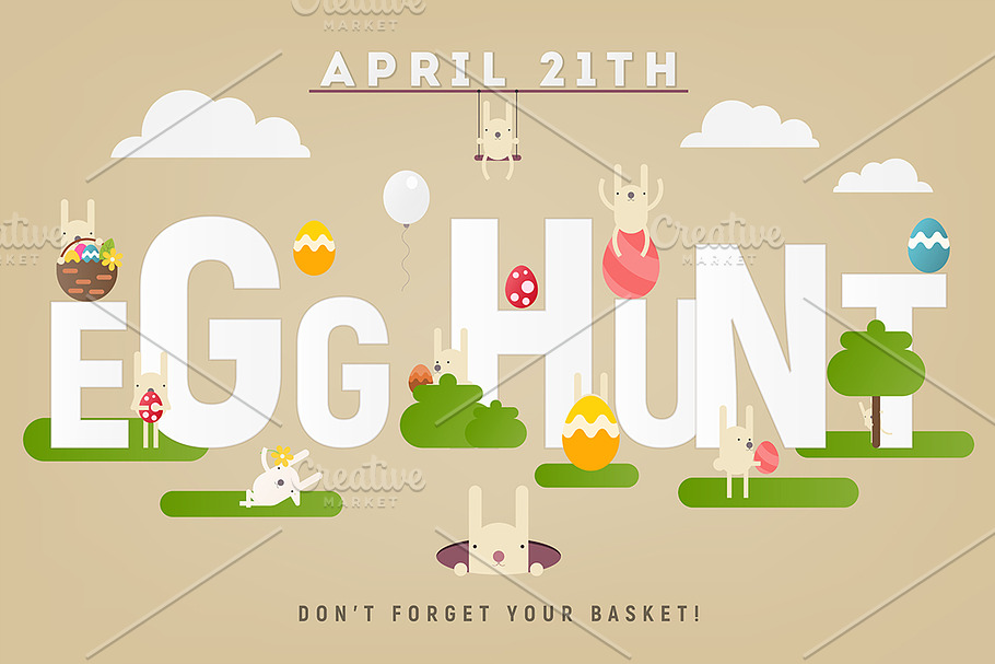 Egg Hunt Banner in Card Templates - product preview 8