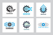 SEO Technology Gear Logo Set