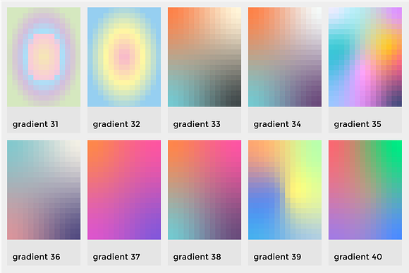 Gradient Blocks Collection in Patterns - product preview 3