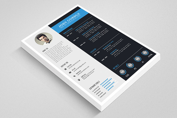 Professional Job CV Resume Template in Letter Templates - product preview 1