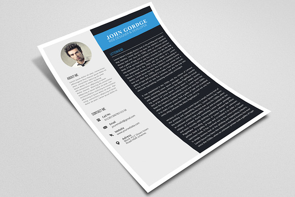 Professional Job CV Resume Template in Letter Templates - product preview 2