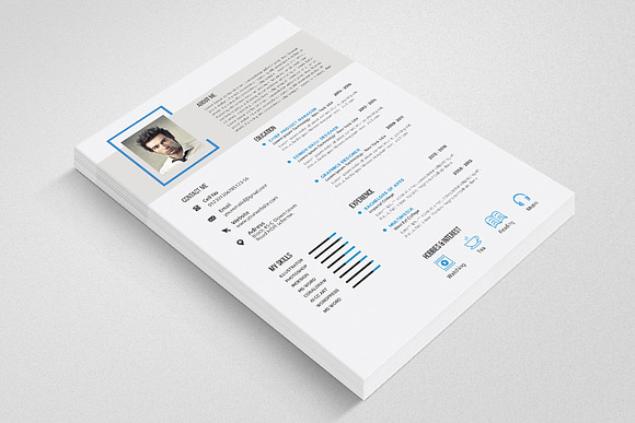 CV Resume Word Template in Letter Templates - product preview 1