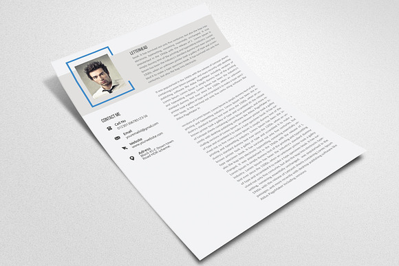 CV Resume Word Template in Letter Templates - product preview 2