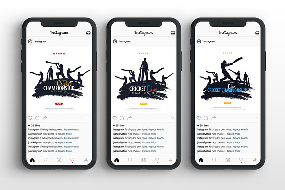 9 Cricket Banners in Instagram Templates - product preview 1