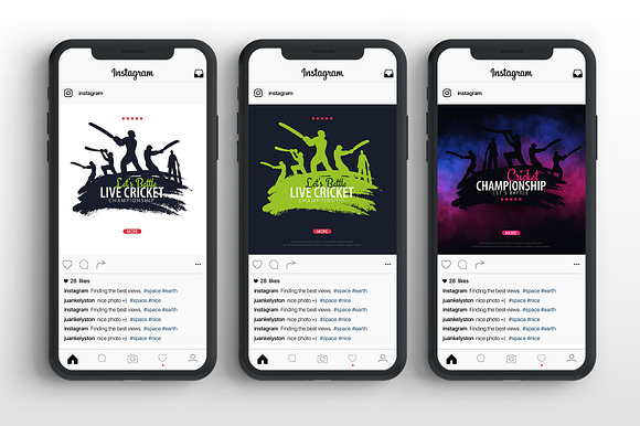 9 Cricket Banners in Instagram Templates - product preview 3