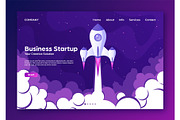 Website landing home page with