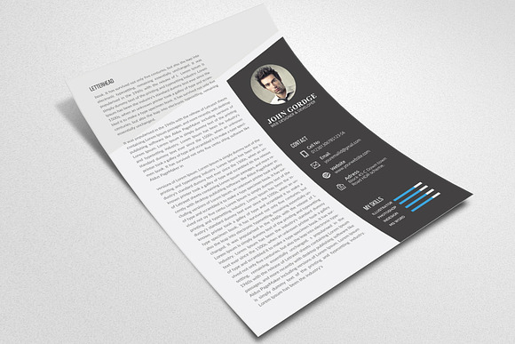 Ms Word CV Resume in Letter Templates - product preview 2