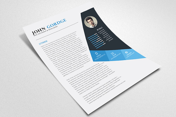 Microsoft Word CV Resume Template in Letter Templates - product preview 2
